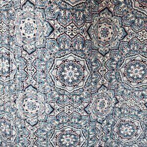 Beautiful Blue White Printed Patterned Quilt 50x60